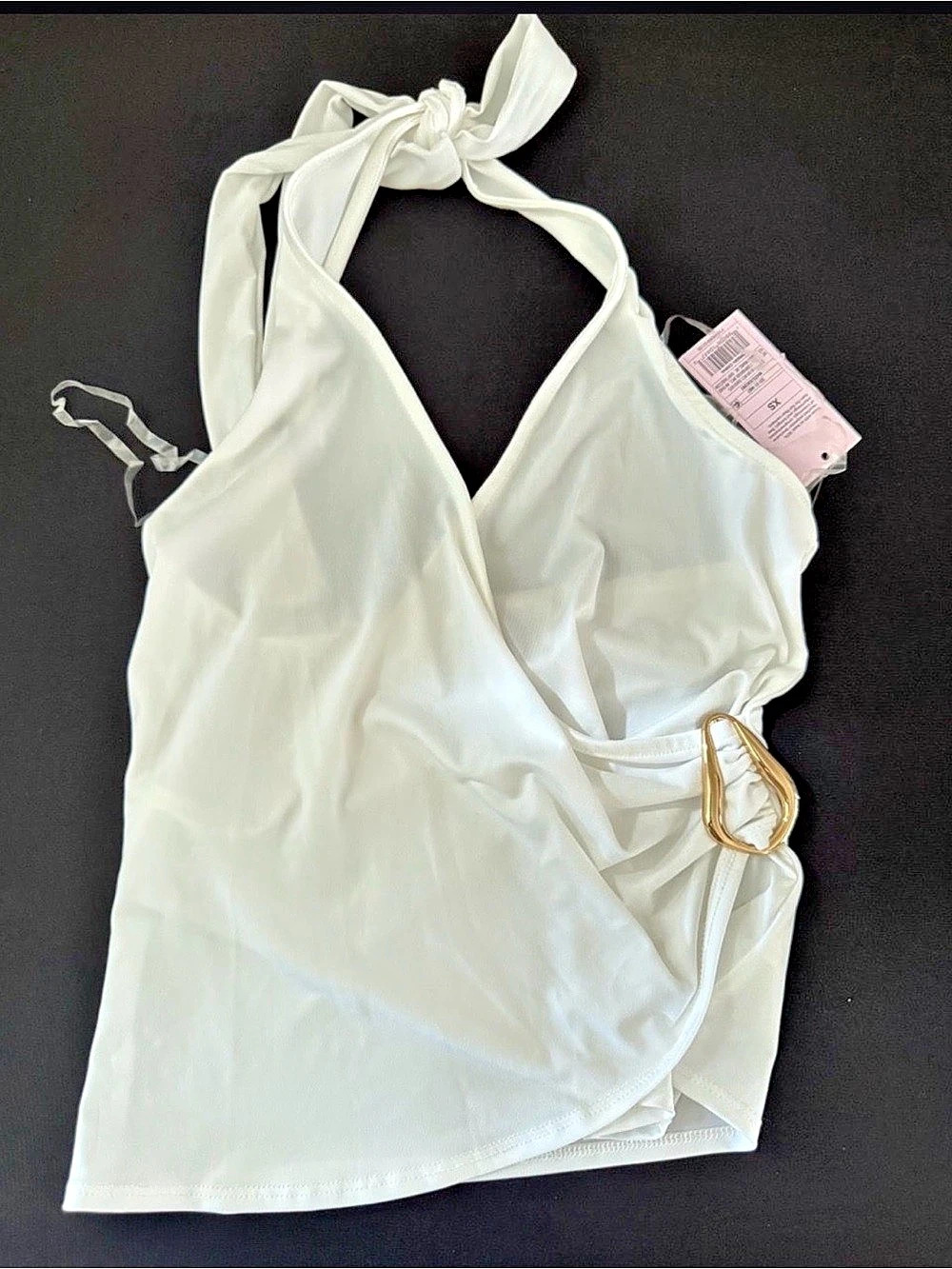 Wild Fable Wrap One-Piece Swimsuit in White Size XS NWT